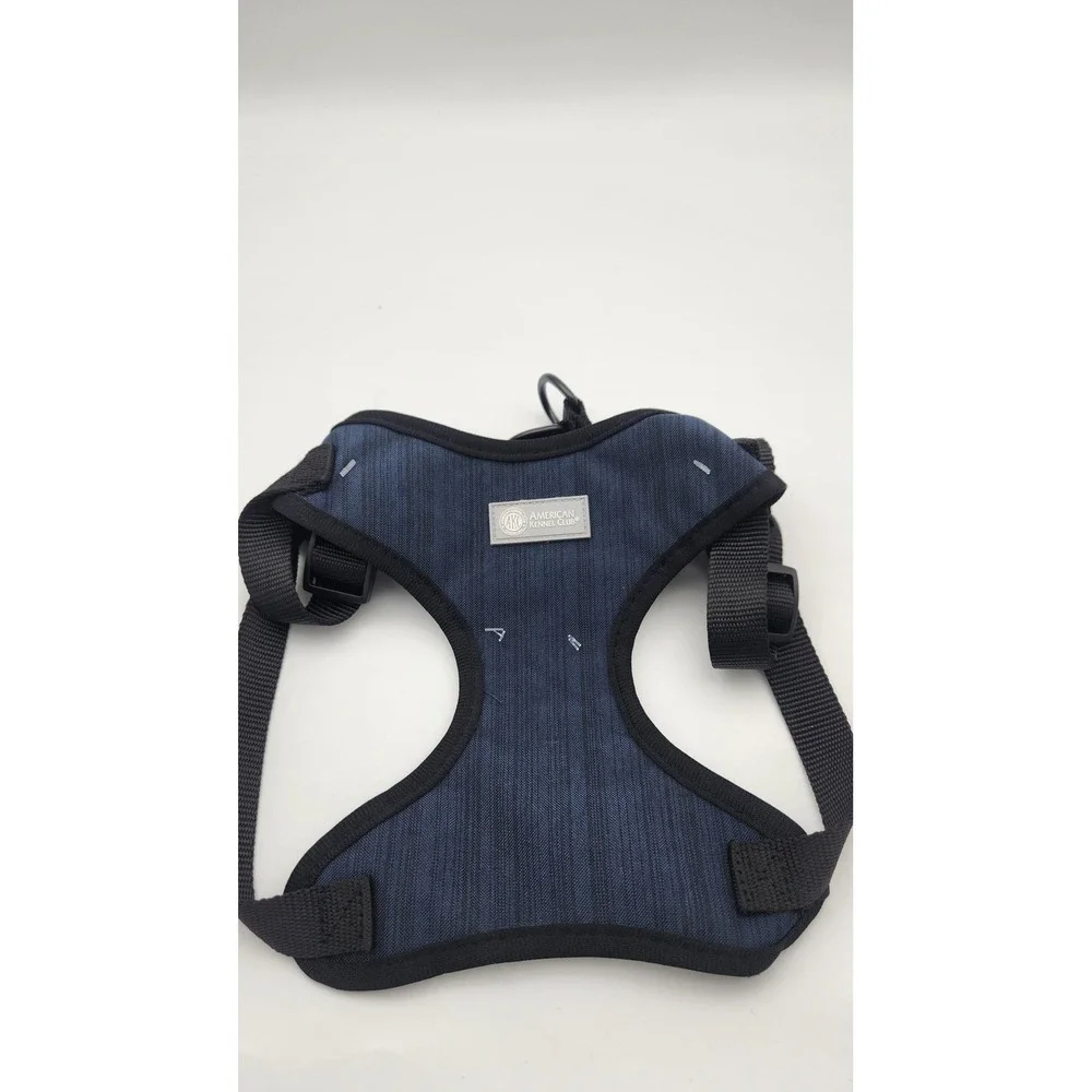 American Kennel Club AKC Step-In Mesh Dog Harness Navy Adjustable (M)